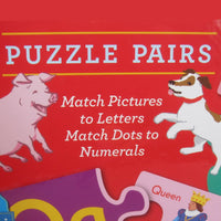 eeboo Alphabet & Numbers Puzzle Pairs, Pre-Reading Fun, Ages 3+