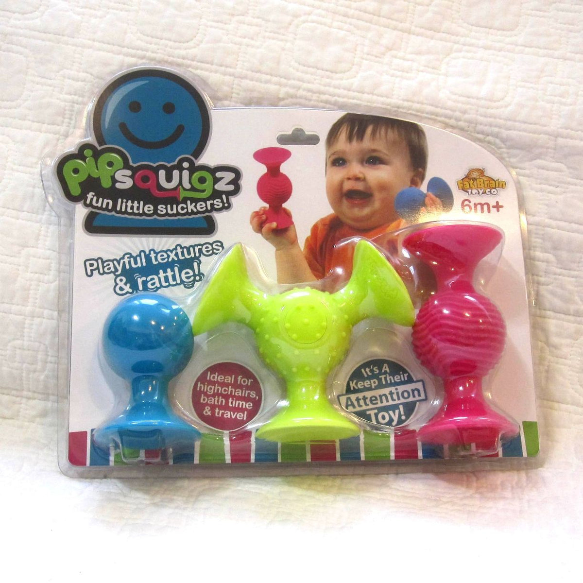 Pipsquigz Rattle Teether Suction Cup