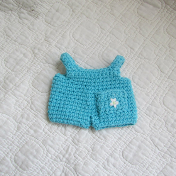 Pastel Blue Doll Overalls for Miffy and Friends, Hand Made, Ages 3+