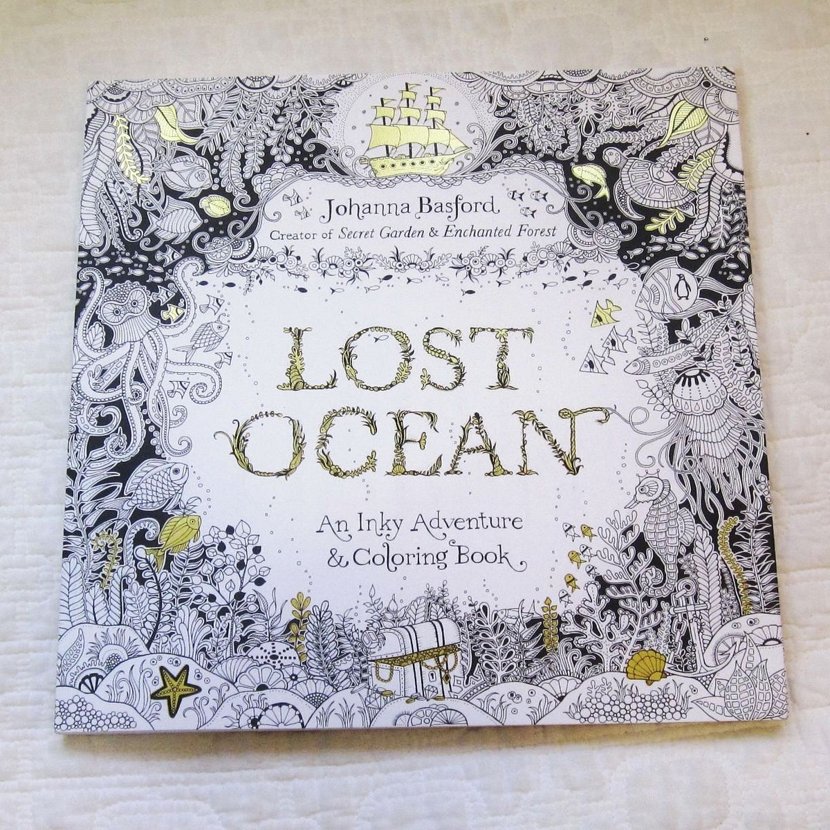 Lost Ocean: An Inky Adventure and Coloring Book for Adults