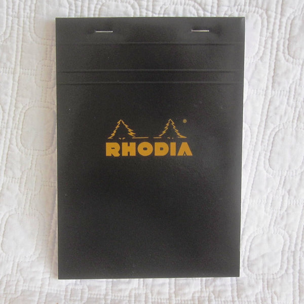Rhodia Classic Medium Black Notepad, Staplebound, Graph Paper