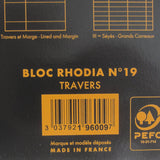 Rhodia Classic Large Black Notepad, Staplebound, Lined Paper