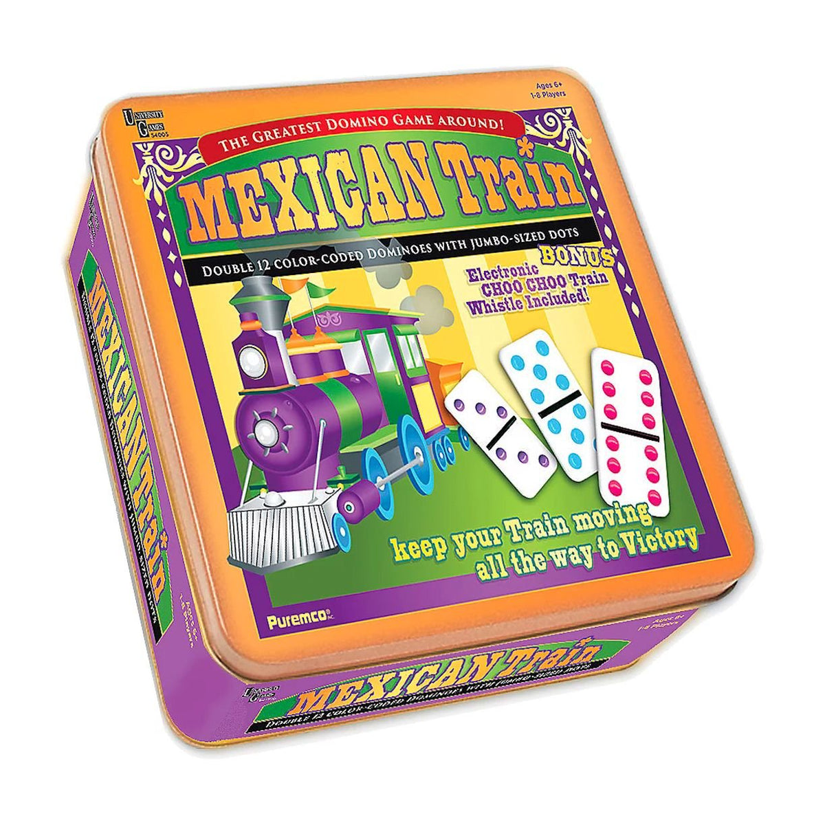 Mexican Train Domino Set, Includes Bonus Train Whistle, Ages 6+
