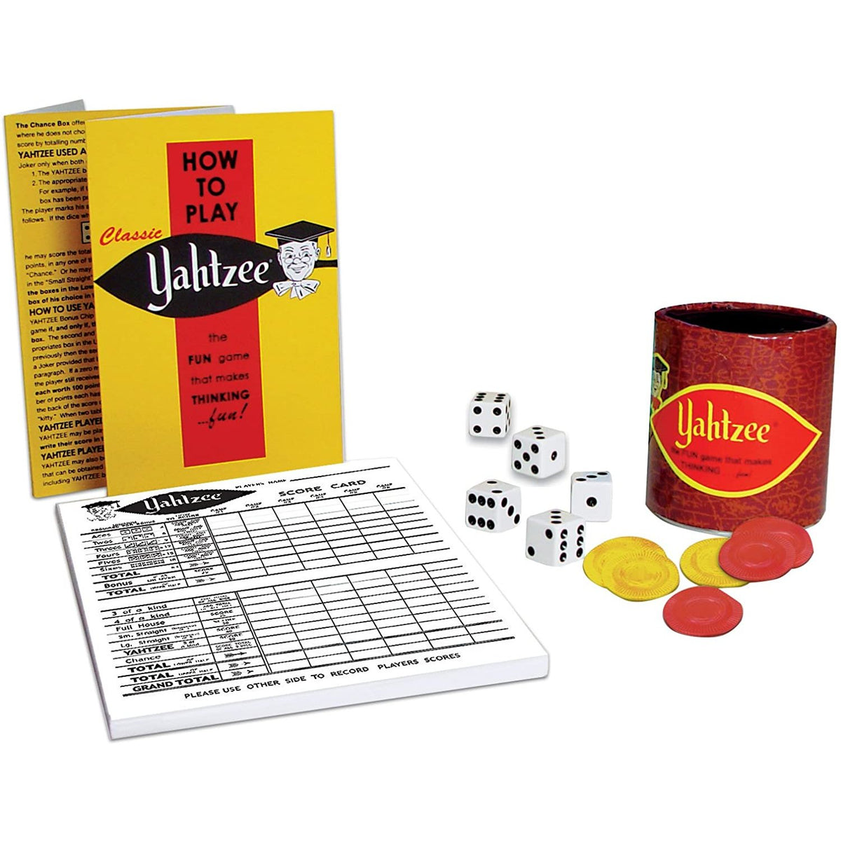 Yahtzee Dice Game of Skill and Chance, Ages 8 Adult Dragonfly Castle