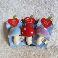 Organic Cotton Lavender Velour Mushroom Rattle by Apple Park, Ages 3 mo.+