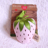 Strawberry Stroller Toy, Organic Cotton Velour, Pull to Wiggle by Apple Park, Ages 6 mo.+