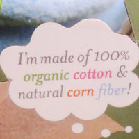 Organic Cotton Lavender Velour Mushroom Rattle by Apple Park, Ages 3 mo.+