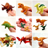 Dinosaur Erasers Set, 9 Finely Detailed Japanese “Puzzles”, Ages 5+