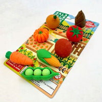 Vegetable Erasers Set, Finely Detailed Japanese “Puzzles”, Ages 5+
