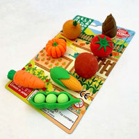 Vegetable Erasers Set, Finely Detailed Japanese “Puzzles”, Ages 5+
