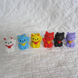 Good Luck Kitties Japanese Eraser Puzzles, Set of Six, Ages 7+