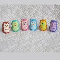 Glow Owls Japanese Eraser Puzzles, Set of Six, Ages 7+