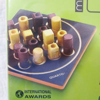 "Quarto" Mini, Portable Wooden Strategy Board Game, Ages 8+