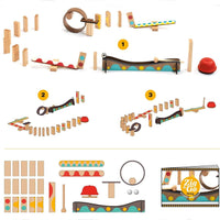 "Zig and Go" Rube Goldberg Style Chain Reaction Wooden Building Set, 25 Pieces, Ages 7+