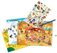 Around the World Transfers Craft Kit by Djeco, Ages 4+