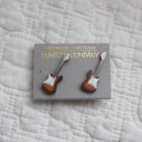 Electric Guitar Stud Earrings, Fair Trade and Fun