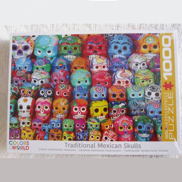 Traditional Mexican Skulls Jigsaw Puzzle, 1,000 Piece, Art Photography, Ages 8 - Adult