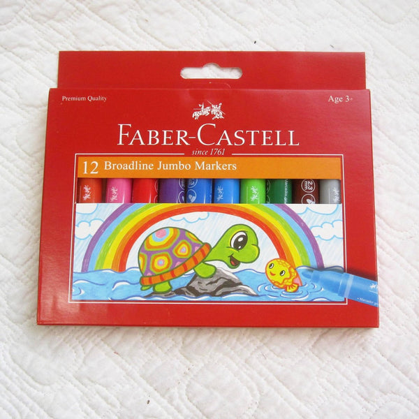 Faber-Castell Washable Broadline Jumbo Markers - 12 count