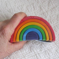 Grimm's Small Rainbow Wooden Stacker, Ages 3+