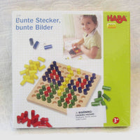 HABA Color Pegs to Create Picture, German-Made Wood, Ages 3+
