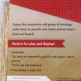 Paper Chess Set, Punch Out the Pieces and Play, Ages 6+