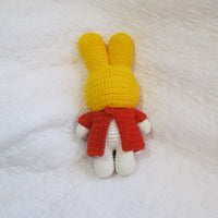 Miffy Bunny Doll, Handmade in a Red Dress, Ages 3+