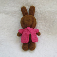 Melanie Bunny Doll, BFF of Miffy, Handmade in Tulip Dress, Ages 3+
