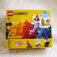 LEGO Classic Transparent Bricks Creative Building Kit. 500 Pieces, Ages 4+
