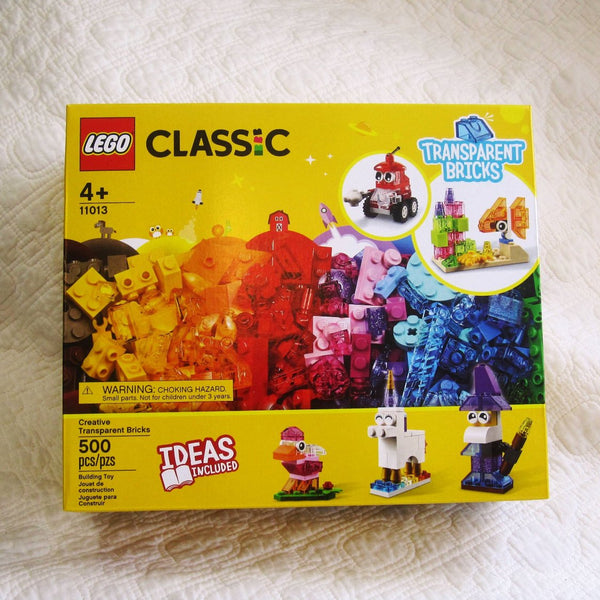 LEGO Classic Transparent Bricks Creative Building Kit. 500 Pieces, Ages 4+