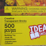 LEGO Classic Transparent Bricks Creative Building Kit. 500 Pieces, Ages 4+