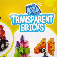 LEGO Classic Transparent Bricks Creative Building Kit. 500 Pieces, Ages 4+