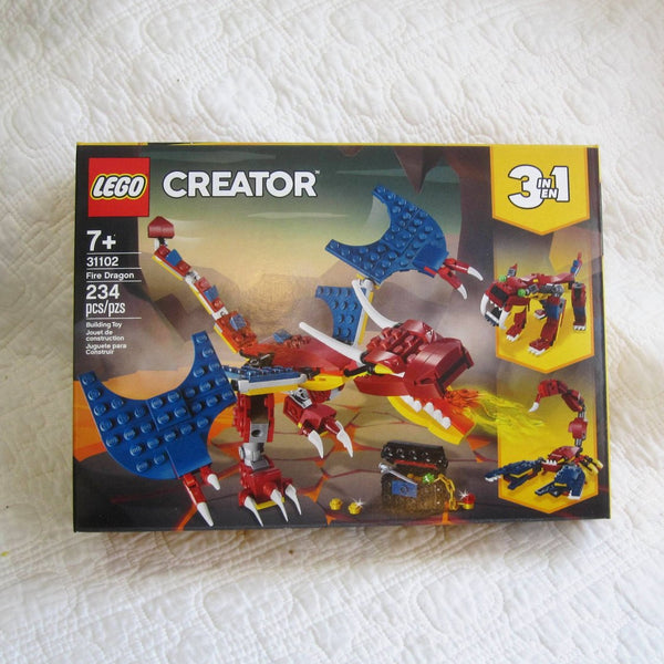 LEGO Fire Dragon 3-in-1 Building Kit, 234 Pieces, Ages 7+