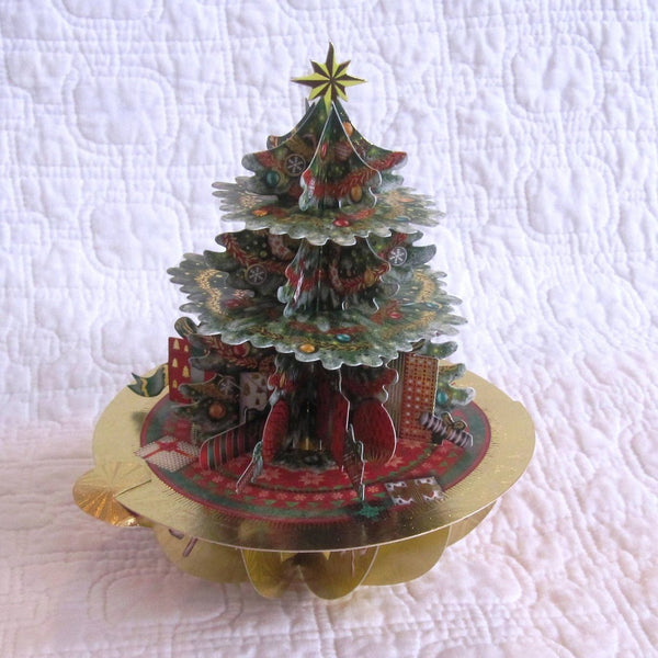 Christmas Card Glittery Decorated 3D Greeting