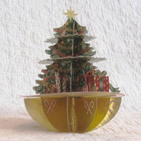 Christmas Card Glittery Decorated 3D Greeting