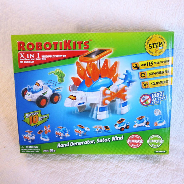 Robot Kit, "Ten in One" Renewable Alternative Energy, No Batteries,  Ages 8+