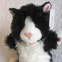 Black and White Tuxedo Cat Puppet, Long Sleeve Style, Ages 3+
