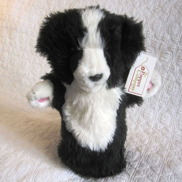 Border Collie Dog Puppet, Long Sleeve Style, Ages 3+