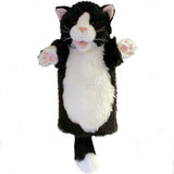 Black and White Tuxedo Cat Puppet, Long Sleeve Style, Ages 3+