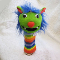 Rainbow Monster Funny Knit Puppet, Ages 3+