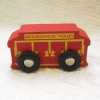 Mister Rogers' Neighborhood Trolley Wood Train, ages 3+