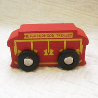 Mister Rogers' Neighborhood Trolley Wood Train, ages 3+
