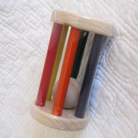 Rainbow Rattle, Natural Wood Baby Toy, By Pure Play, Ages 6 mo.+, US Made