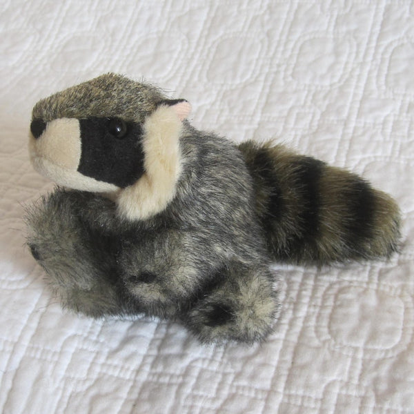 Raccoon Mini Finger Puppet by Folkmanis, Fuzzy and Fun, Ages 3+