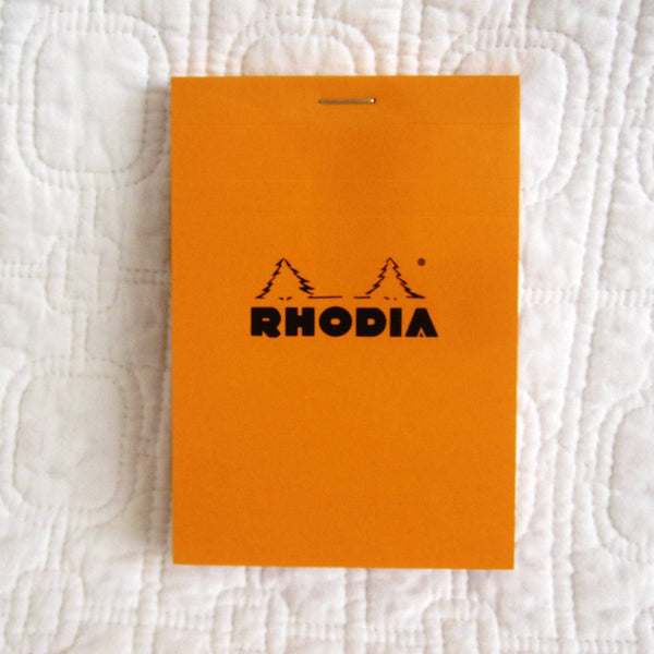 Rhodia Classic Small Orange Notepad Staplebound, Graph Paper