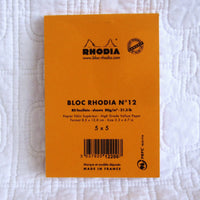 Rhodia Classic Small Orange Notepad Staplebound, Graph Paper