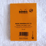 Rhodia Classic Small Orange Notepad Staplebound, Graph Paper