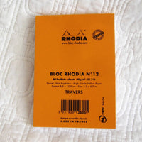 Rhodia Classic Small Orange Notepad, Staplebound, Lined Paper
