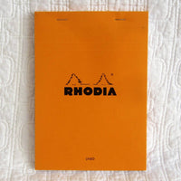Rhodia Classic Medium Orange Notepad, Staplebound, Lined Paper