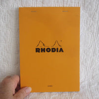 Rhodia Classic Medium Orange Notepad, Staplebound, Lined Paper