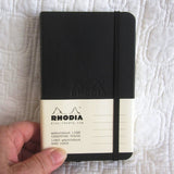 Rhodia Hardcover Small Journal, Lined Pages, Pocket and Elastic Band